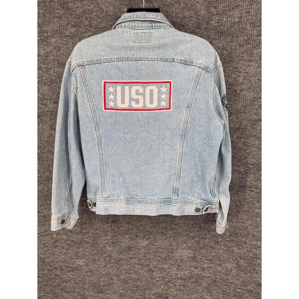 Vintage Lee Denim Jacket Mens XL Blue USO Billy Joel River Of Dreams Tour 90s‎